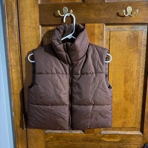 SHEIN Brown Puffer Vest for Kids